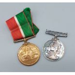A Mercantile Marine War Medal awarded to John Beal together with a 1914 -18 war medal awarded to Lt.