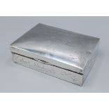 A Birmingham silver box presented to Captain Cameron of the Queen's Own Cameron Highlanders by