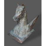 George Mark Oswald Davy, inscribed Land Forces Adriatic, a patinated bronze model depicting a winged