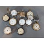 A Chester silver cased pocket watch together with another silver cased pocket watch and a collection