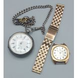 A Gentlemans automatic wristwatch by Havers together with a Birmingham silver cased pocket watch