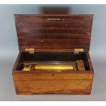 A Swiss musical box, (Parts Only) with 21.5cm cylinder