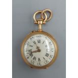 An 18ct gold cased fob watch, 13.9gms inclusive