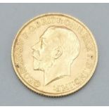 A George V full gold sovereign dated 1912