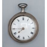 A George III silver pair cased pocket watch by Dwerrihouse and Carter, Birmingham 1789