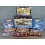 A Corgi Showcase Collection 100 years of Flight together with another Corgi Aviation Archive H P