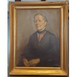 19th Century English school, half length portrait of a lady in period dress, oil on canvas, 74cms