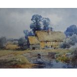 Henry John Sylvester Stannard , Watermill on the Avon, watercolour, signed, 27cms by 36cms