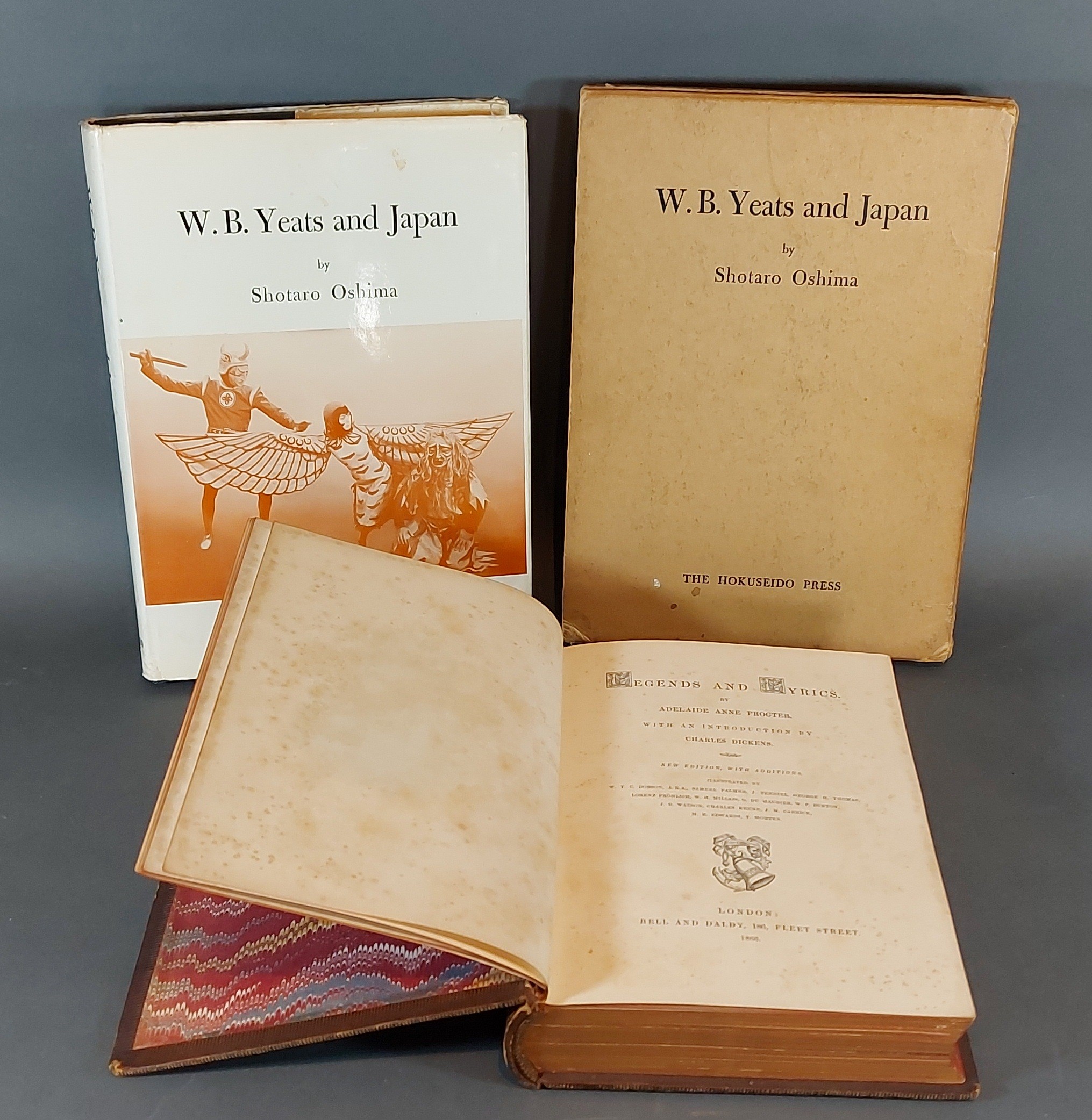 One volume Legends and Lyrics by Adelaide Anne Proctor together with one volume W.B. Yeats and Japan