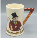 A Crown Devon Fieldings musical mug commemorating John Peel, 16cms tall