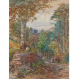 Attributed to Bradford Rudge, near Glendwr Mill, Barmouth, watercolour, unsigned, label verso, 50cms