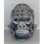 Matt Buckley, Edge sculpture gorilla composition bust, 38cms tall