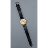 A 9ct gold cased gentlemans wristwatch by Mappin and Webb with quartz movement