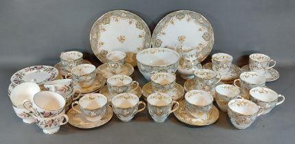 A late 19th Century English tea service together with a Wedgwood part tea service