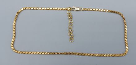 An 18ct gold linked necklace, 15gms, 42cms long