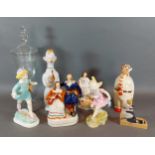 A Royal Worcester porcelain figure Thursdays Child Has Far To Go together with another month of