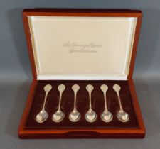 The Sovereign Queens Spoon Collection, a set of six silver spoons, 5ozs