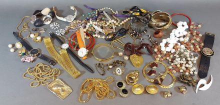 A collection of jewellery to include necklaces brooches to include Monet