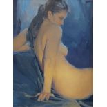 Ignat Ignatov, study of a nude, oil on canvas, 51cms x 41cms together with another by the same