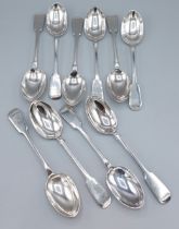 A set of ten Edwardian silver table spoons, Sheffield 1907, 24ozs