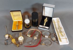 A Pulsar ladies wristwatch together with a collection of other wristwatches