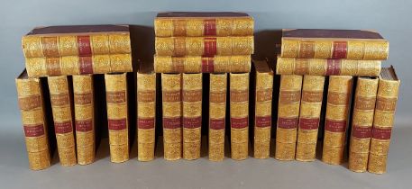 Twenty two volumes Thackerays Works to include Vanity Fair, published by Smith, Elder and Co.