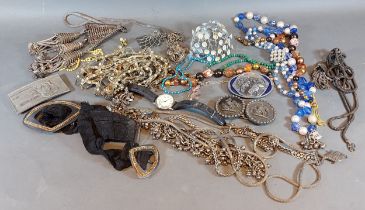 A collection of jewellery to include bead necklaces and related items