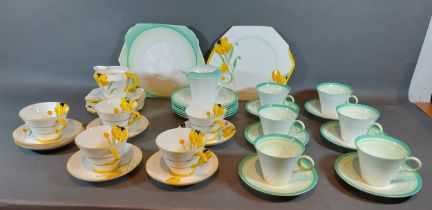 A Shelley tea service together with another Paragon tea service