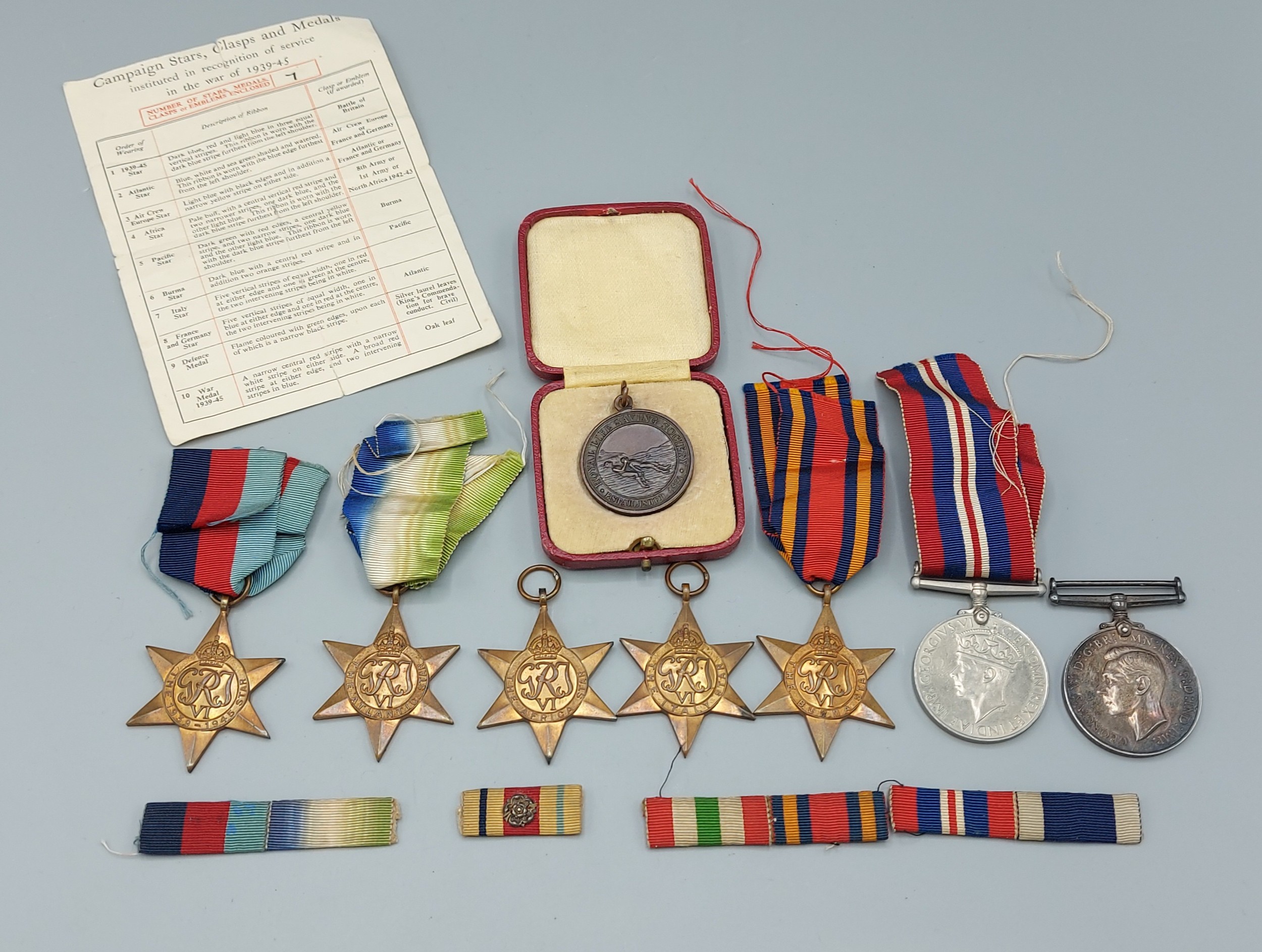 A Second World War Royal Navy group of seven medals to include The 1939-1945 Star, The Atlantic