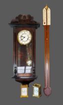 A French brass cased Carriage clock with lever escapement together with another similar Carriage