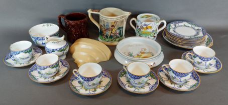 A Royal Doulton Merryweather pattern tea service together with other ceramics to include a Royal