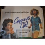 Film Poster 'Gregory's Girl' starring Gordon John Sinclair & Dee Hepburn-measurements 100cm x 76cm-