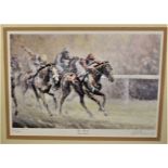 The Finish' - Horse Racing Sprint-Signed Mark Churms-measurements 48cm x 40cm-limited edition 453/