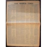 The Times-Births-Marriages-Deaths-etc column-Friday Jan 29th 1965-paper worn at sides and middle -
