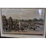 Epsom'-(Derby)-'Preparing to start-measurements 64cm x 47cm-excellent condition-print coloured