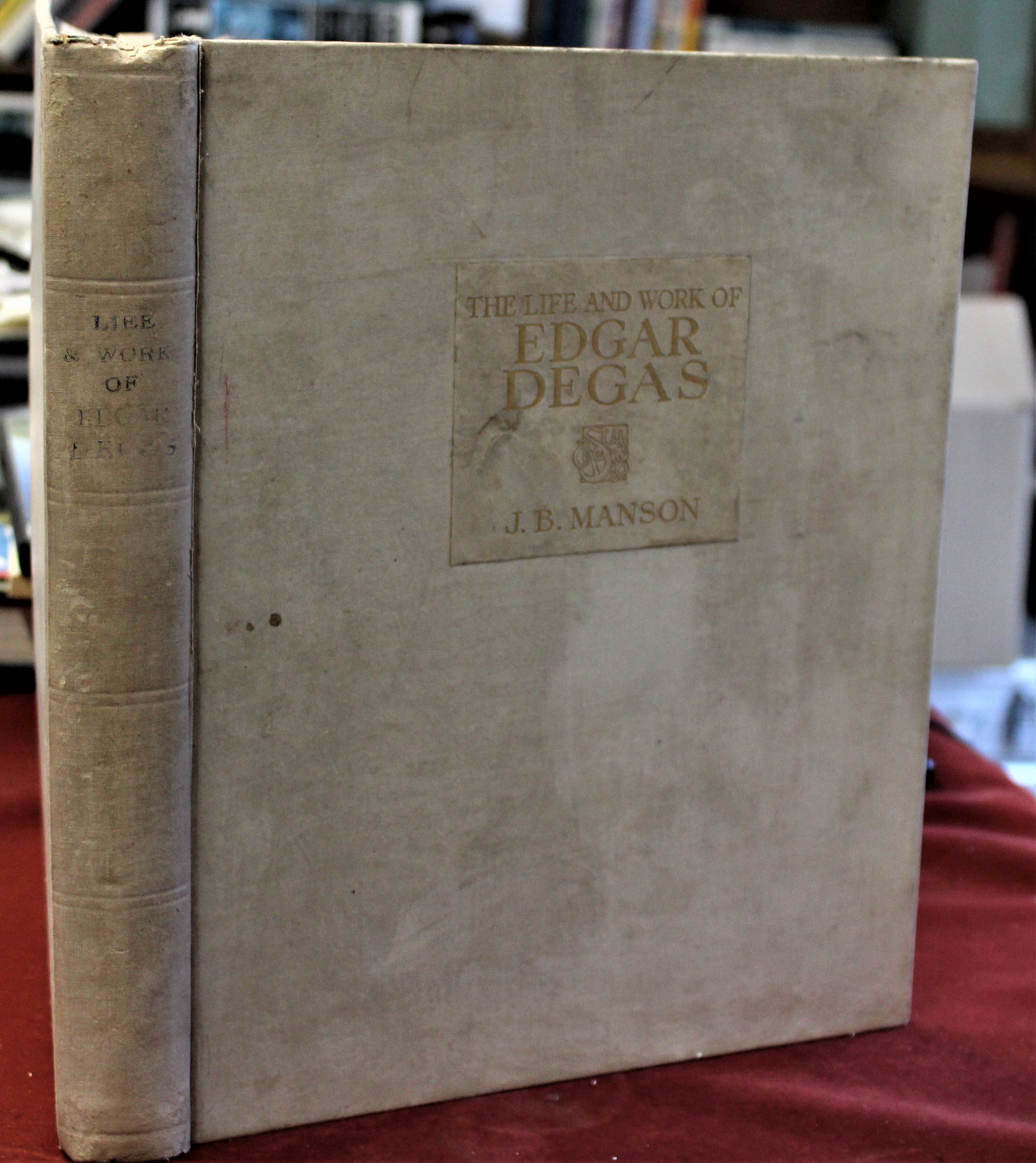 Book-'The Life and Work of Edger Degas' by J.B. Manson, coloured and black and white pictures, early
