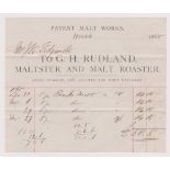 Ipswich, Suffolk 1865-Woollen Draper, Tailor & Hatter etc-engraved heading-Edward J. Read