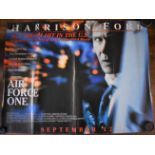 Film Poster 'Airforce I' starring Harrison Ford. Double sided poster, measurement 200cm x 76cm,