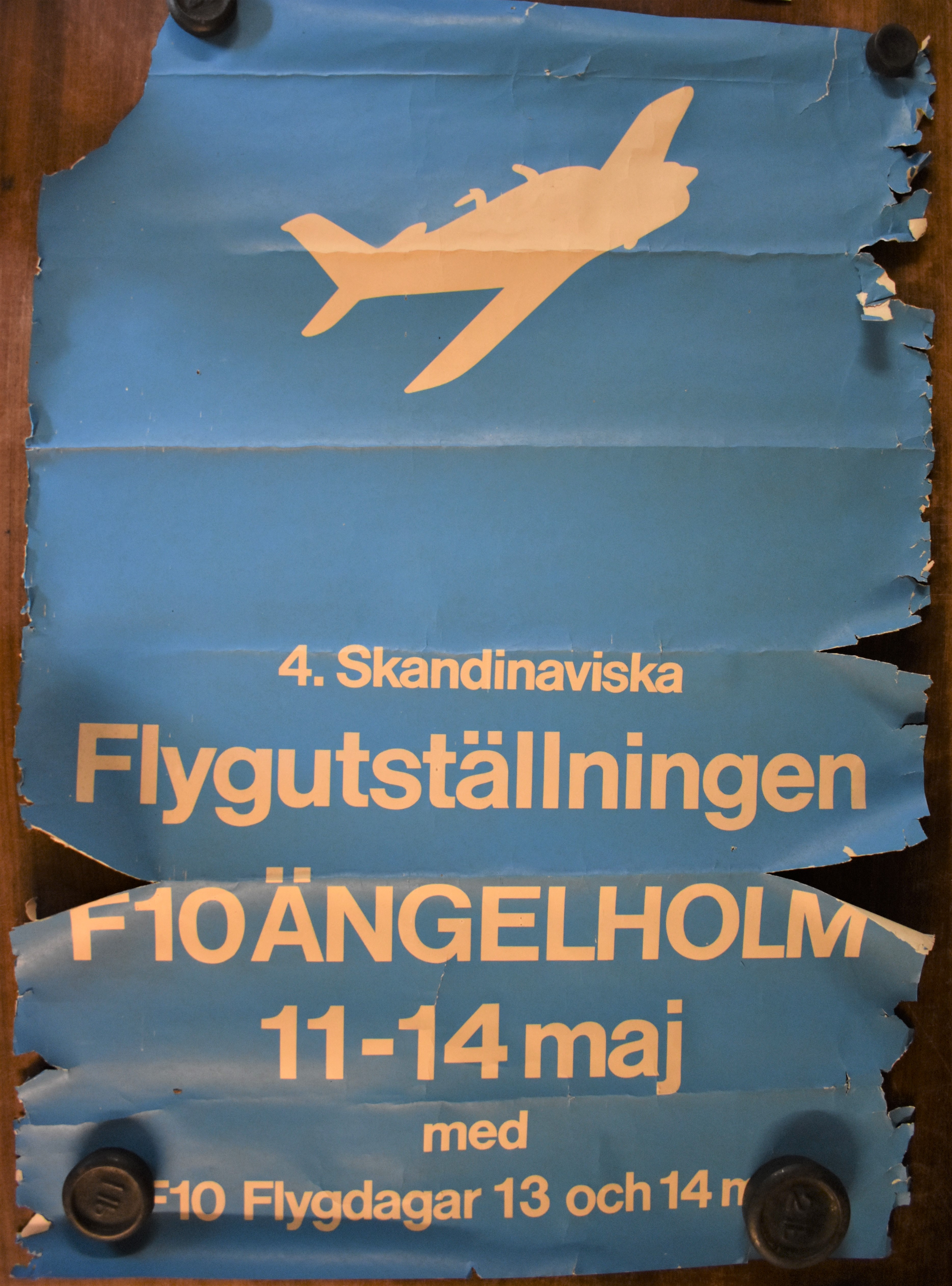 Poster '4' Skandinaviska' F20 Angelholm. Measurements 100cm x 69cm. In poor condition