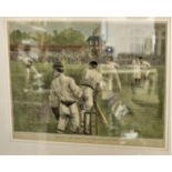 An Antique Print-'Cricket Match at Lords' Middlesex v Notts'-'Shrewsbury caught out by Phillips'-