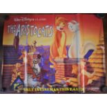 Film Poster-Walt Disney 'The Aristocat's' Doubled sided poster, measures 100cm x 76cm, fold down