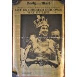 Daily Mail Limited Edition Paper - The Queen & The Commonwealth, Wed June 3rd 1953. Issue measures