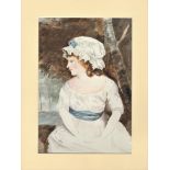 Water Colour-Young Woman Posing-colour picture-unknown artist from original sketchbook 1861-