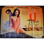 Film Poster 'U Turn' starring Jennifer Lopez & Sean Penn. Measurements 100cm x 76cm, fold in