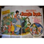 Film Poster-Walt Disney 'Jungle Book' measures 100cm x 76cm fold down middle of poster, good
