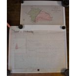 A Map of 'All Saints Woodham' Woking Survey retro 1902, scale 6inches - 1 mile & documentation.