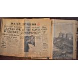 Daily Express-Queen Elizabeth's - Wedding Nov 19th 1947-The Chronicle-King George V1 Funeral-