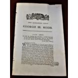 George III Act of Parliament concerning the Late Artur Lord Viscount Kilwarden, 14th July 1804 -