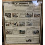 Epitome of Universal History-Thirteenth period-framed fine educational (1828) print-measures 48cm