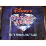Film Poster Walt Disney 'Diamond Jubilee' Measurement 200cm x 76cm, fold down middle of poster